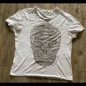 Alexander McQueen Skull Womens White Limited Rare T-shirt Small